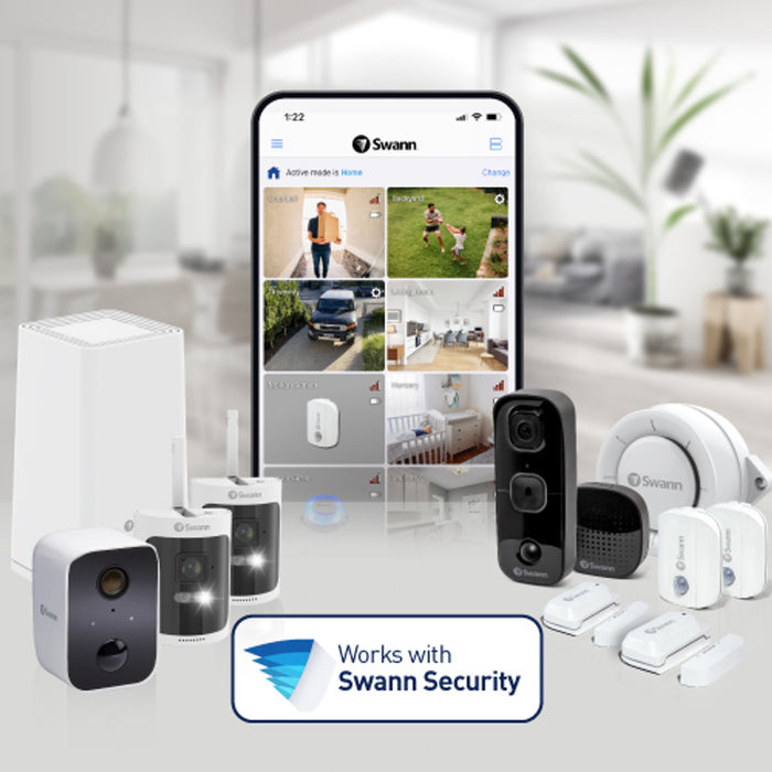Swann AllSecure4K+ Wireless Security Kit with 4 x 4K Wire-Free Cameras & Power Hub | SWNVK-AS4KH4-EU Video Surveillance Kit Swann