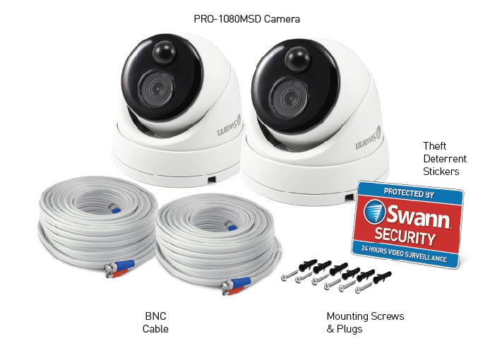 Swann Outdoor Motion Sensor IP Security Camera with Night Vision | SWPRO-1080MSDPK2-EU Security Camera Swann