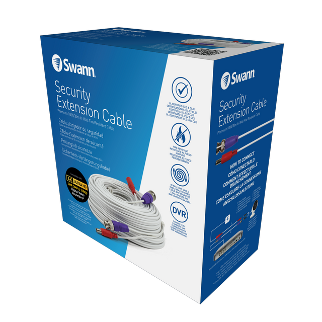 Swann Security Extension Cable 50ft/15m | SWPRO-15ULCBL-GL Coaxial Cable Swann