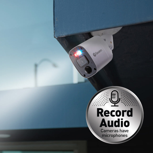 Swann Home 2K DVR Audio/Video Flashing & Spotlight Add-On Bullet Camera 2 Pack | SWPRO-2KMQBPK2-EU Security Camera Swann