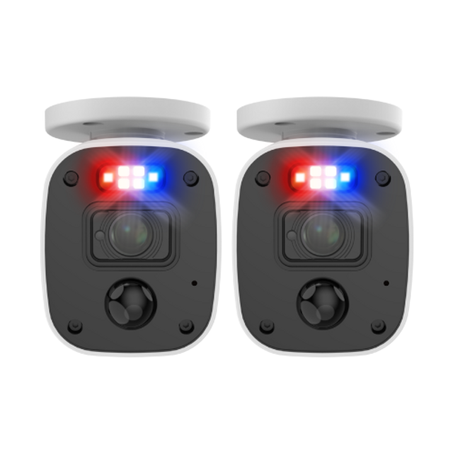 Swann Home 2K DVR Audio/Video Flashing & Spotlight Add-On Bullet Camera 2 Pack | SWPRO-2KMQBPK2-EU Security Camera Swann