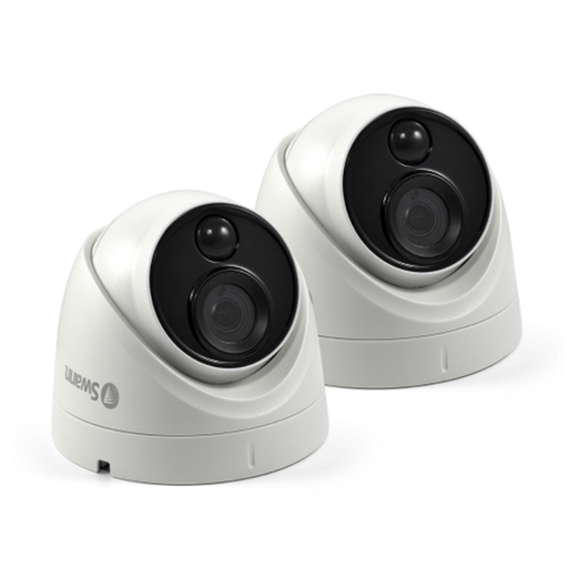 Swann 4K Ultra HD Thermal Sensing Dome Security Cameras | SWPRO-4KDOMEPK2-EU Security Camera Swann