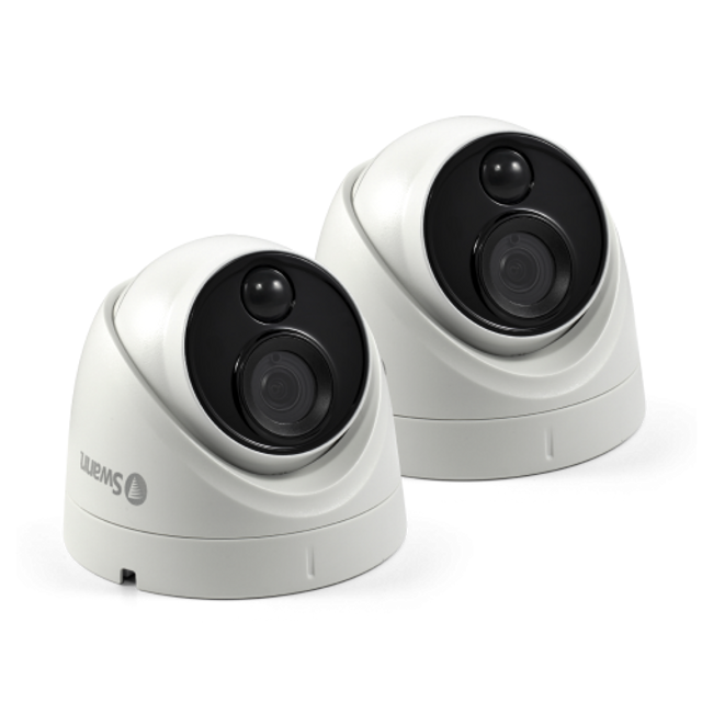 Swann 4K Ultra HD Thermal Sensing Dome Security Cameras | SWPRO-4KDOMEPK2-EU Security Camera Swann
