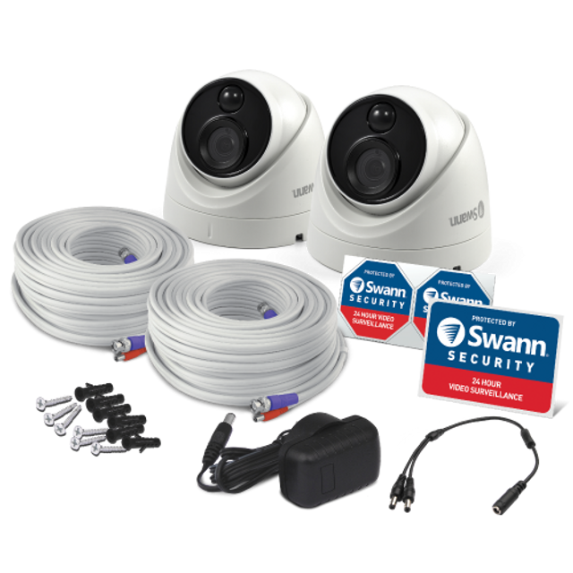 Swann 4K Ultra HD Thermal Sensing Dome Security Cameras | SWPRO-4KDOMEPK2-EU Security Camera Swann