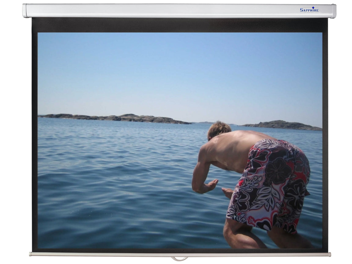 Sapphire SWS180B 2.54m 100" 1:1 Manual Projection Screen Projector Accessories Sapphire