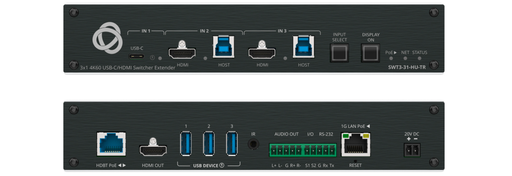 Kramer 3x1 4K60 USB–C/HDMI Switcher Extender | SWT3-31-HU-TR Video Switches Kramer