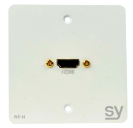 SY Electronics HDMI Single Gang Wall Plate – EU White Finish | SY-WP-H-EW