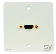 SY Electronics HDMI Single Gang Wall Plate – EU White Finish | SY-WP-H-EW
