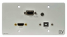SY Electronics HDMI, VGA & USB-B EU Double Gang Wall Plate - White | SY-WP-HVU-EW