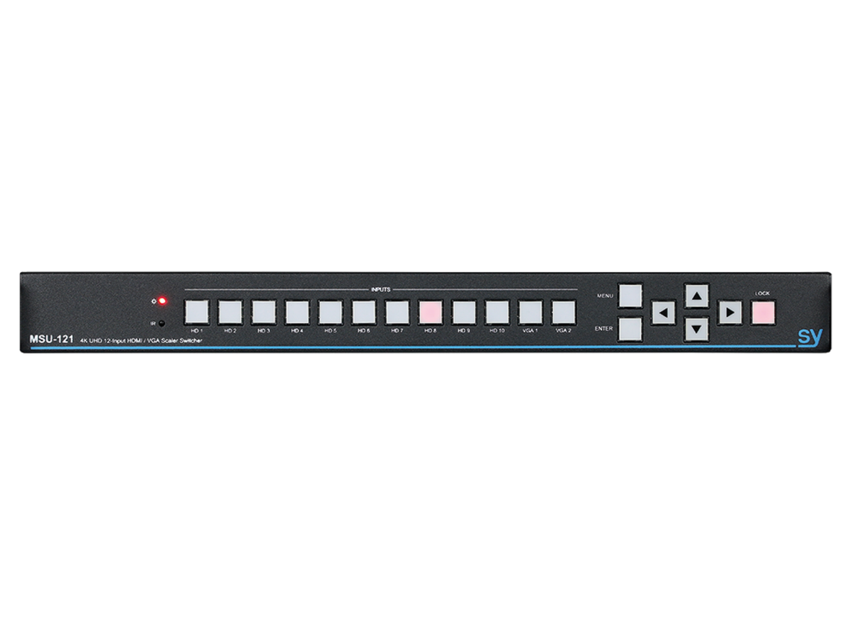 SY Electronics 12-Input 4K HDMI/VGA Presentation Scaler Switcher | SY-MSU-121