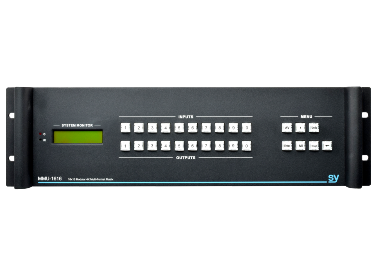 SY Electronics 16x16 Modular 4K UHD Multi-Format Matrix Switcher | SY-MMU-1616 Matrix Switcher SY Electronics