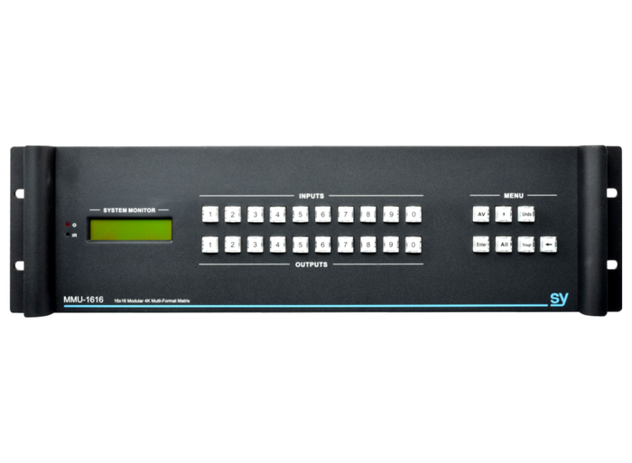 SY Electronics 16x16 Modular 4K UHD Multi-Format Matrix Switcher | SY-MMU-1616 Matrix Switcher SY Electronics
