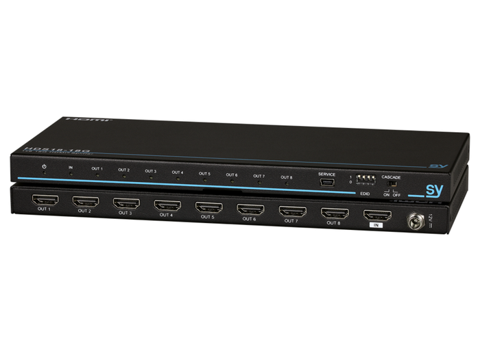 SY Electronics 1x8 HDMI 2.0 4K60 HDR Splitter with Auto Downscaling | SY-HDS18-18G Splitter SY Electronics