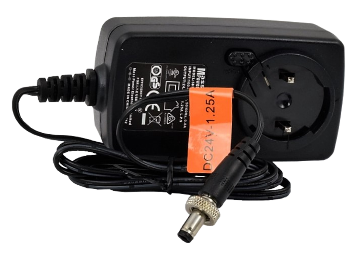 SY Electronics 24V DC 1.25A Replacement Power Supply with UK/EU/US Plugs | SY-PS-24/1U