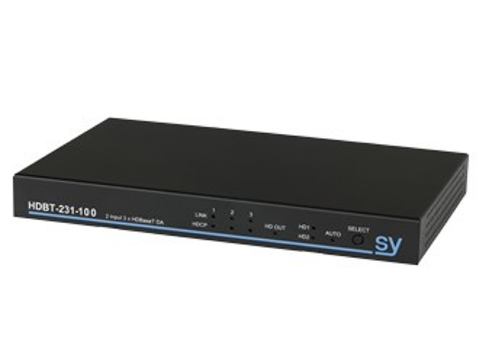 SY Electronics 2x3 HDBaseT 4K Splitter with HDMI Loop Out & iPoC | SY-HDBT-231-100 AV Extender SY Electronics
