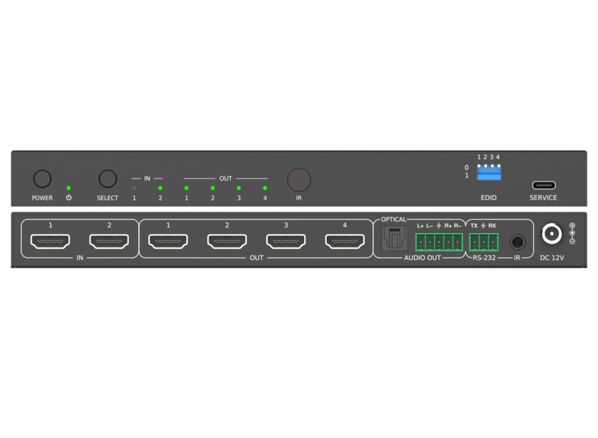 SY Electronics 2x4 HDMI 2.1 8K60 Splitter with 48Gbps & HDR | SY-HDA24A-48G Video Splitters SY Electronics