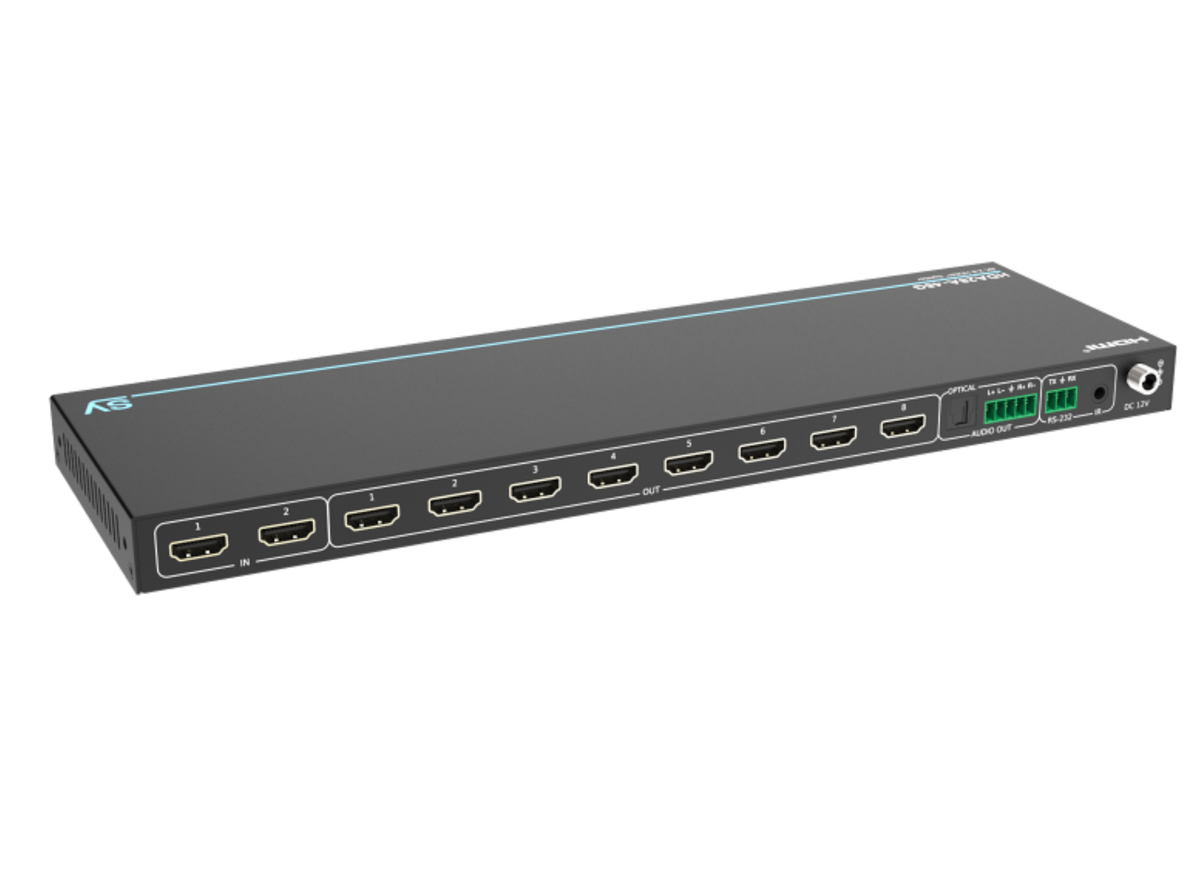 SY Electronics 2x8 HDMI 2.1 8K60 Splitter with 48Gbps & HDR | SY-HDA28A-48G Video Splitters SY Electronics