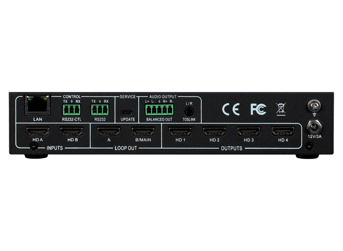 SY Electronics 4K60 2x2 Video Wall Processor with 4 HDMI Outputs | SY-VWP-24-18G