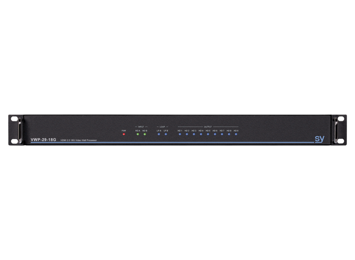 SY Electronics 4K60 3x3 Video Wall Processor with 9 HDMI Outputs | SY-VWP-29-18G