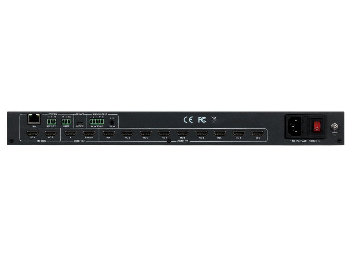 SY Electronics 4K60 3x3 Video Wall Processor with 9 HDMI Outputs | SY-VWP-29-18G