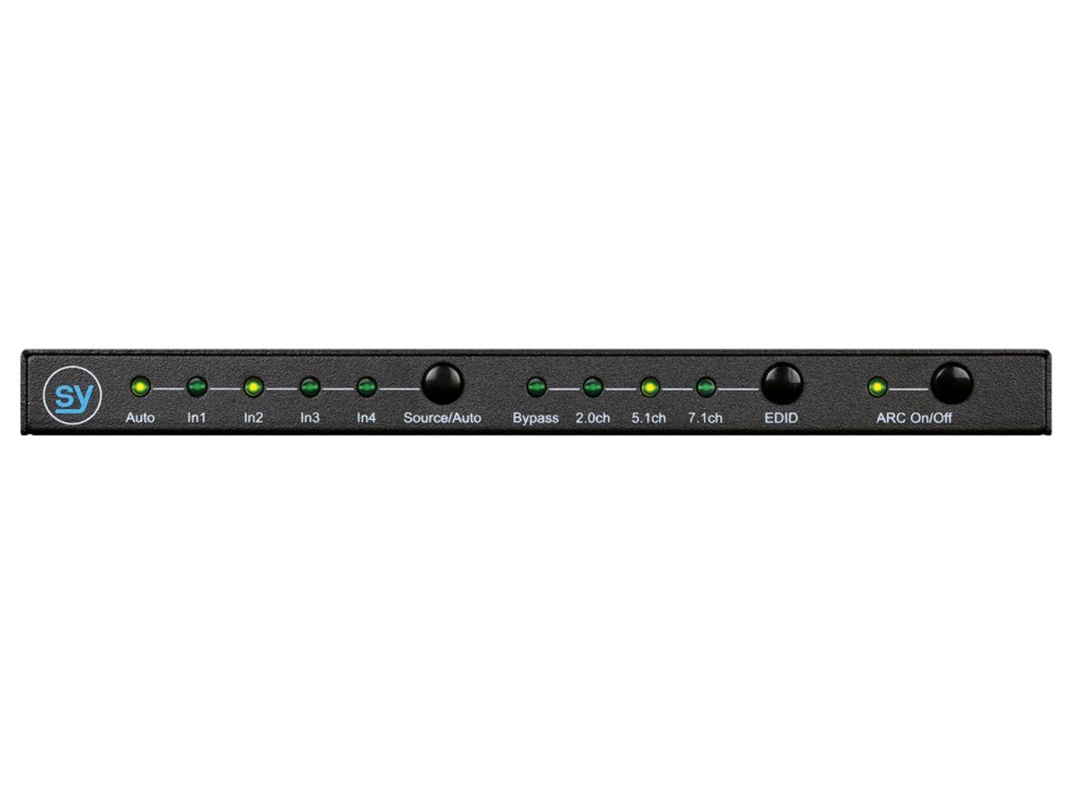 SY Electronics 4x1 HDMI 2.0 4K60 Switcher with ARC & Audio De-Embedding | SY-HDS41-18G Switches SY Electronics