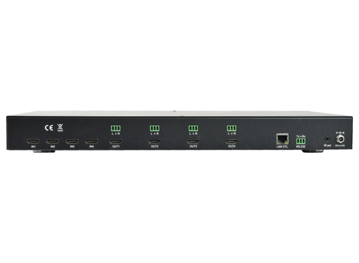 SY Electronics 4x4 HDMI 1.4b 4K60 Matrix Switcher with Audio De-Embedding | SY-MUHD-44