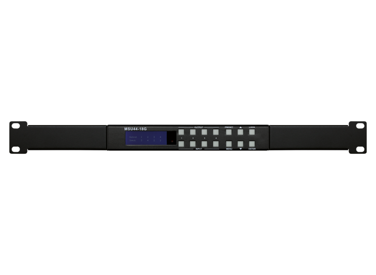 SY Electronics 4x4 HDMI 2.0 18G Matrix Switcher with 4K Scaling | SY-MSU-44-18G