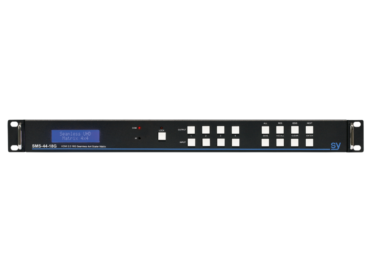 SY Electronics 4x4 HDMI 2.0 Seamless Matrix & Video Wall Processor | SY-SMS44-18G