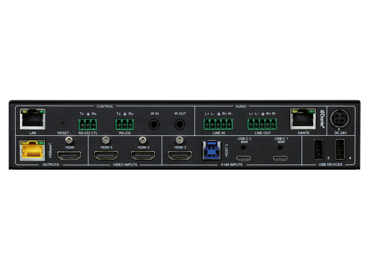 SY Electronics 5-Input 4K60 KVM Switcher with HDBaseT & Dante | SY-MS51U-18G-SET