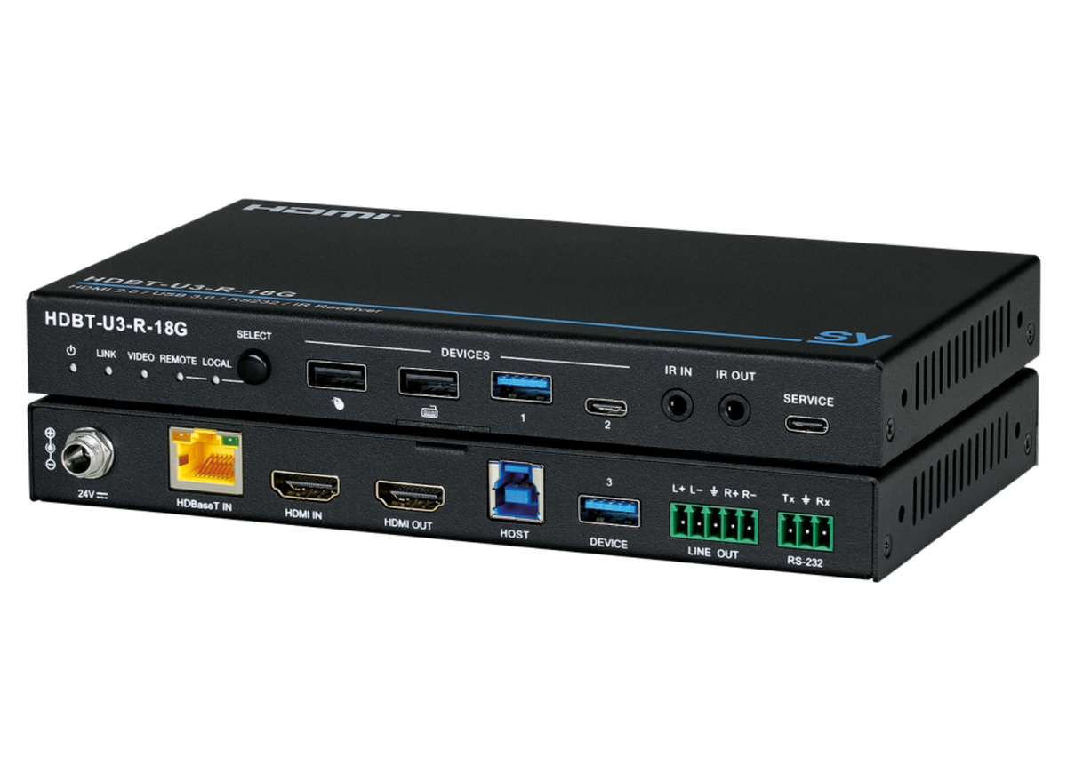 SY Electronics 5-Input 4K60 KVM Switcher with HDBaseT & Dante | SY-MS51U-18G-SET