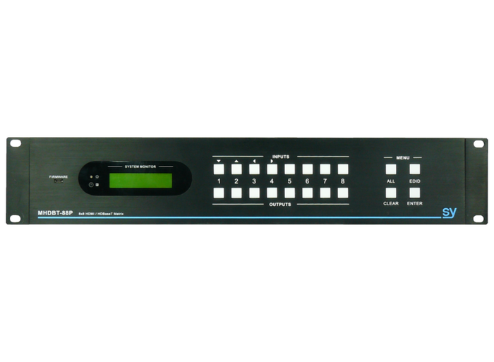 SY Electronics 8x8 4K HDMI HDBaseT Matrix Switcher with PoC | SY-MUHDBT-88P Matrix Switcher SY Electronics