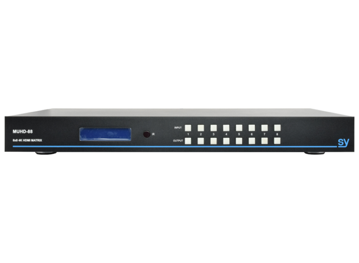 SY Electronics 8x8 HDMI 1.4b 4K60 Matrix Switcher with Audio De-Embedding | SY-MUHD-88 Matrix Switcher SY Electronics