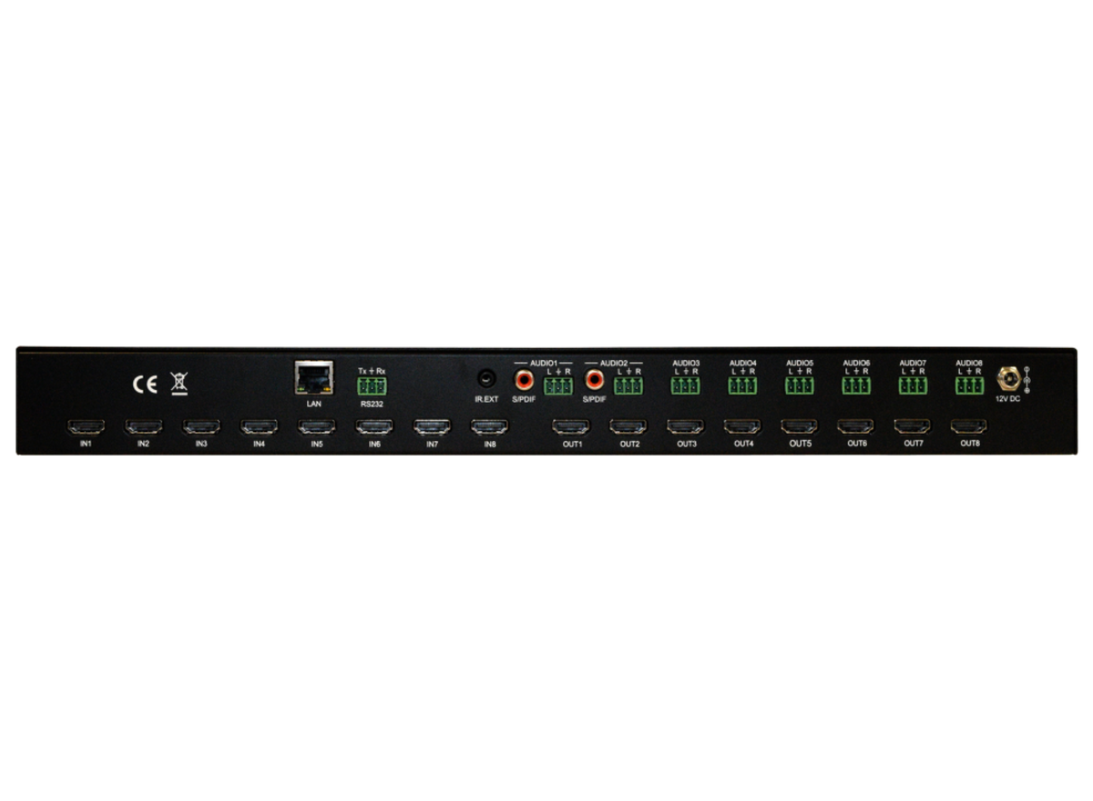 SY Electronics 8x8 HDMI 2.0 18G Scaler Matrix with HDR | SY-MSUHD-88