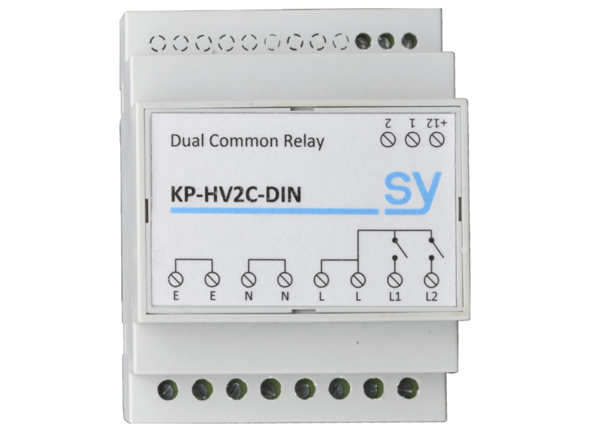 SY Electronics Dual 240V AC DIN Rail Relay with Independent Outputs | SY-HV2C-DIN