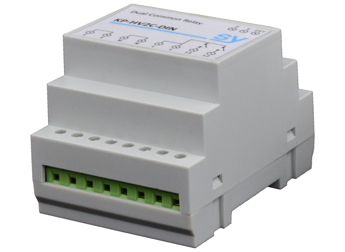 SY Electronics Dual 240V AC DIN Rail Relay with Independent Outputs | SY-HV2C-DIN