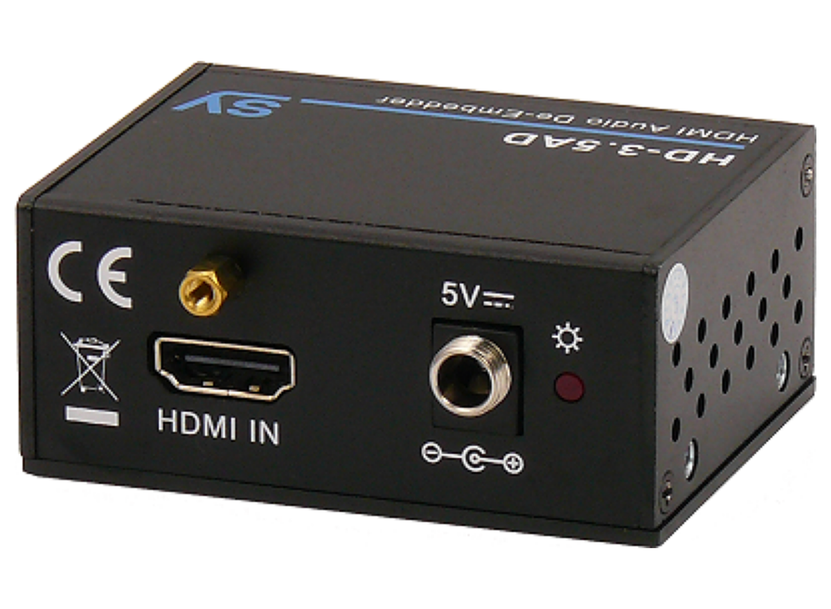 SY Electronics HDMI Audio De-Embedder with 3.5mm Stereo Output & 1080p Support | SY-HD-3.5AD Video Splitters SY Electronics