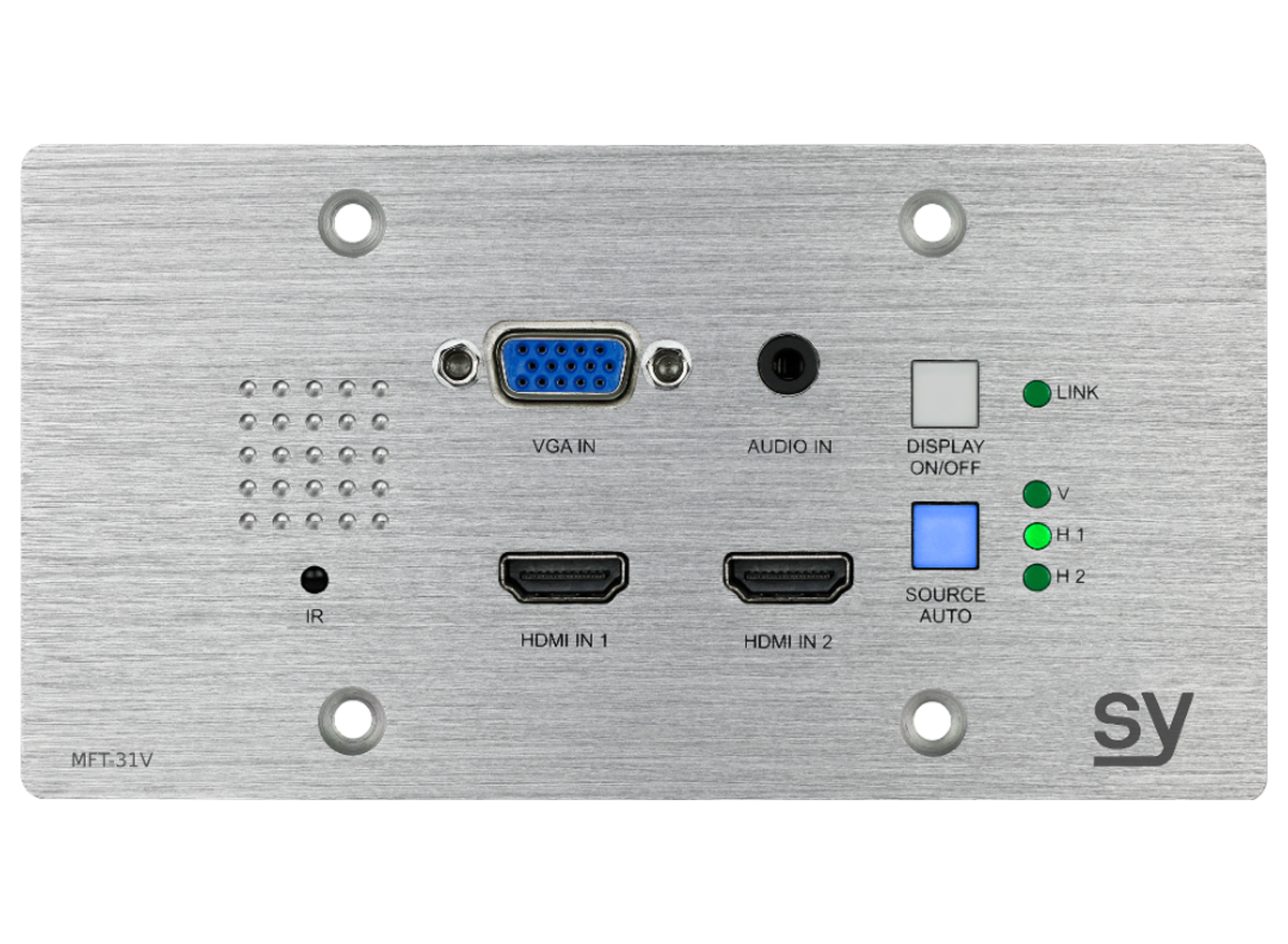 SY Electronics HDMI/VGA 4K HDBaseT Euro Wallplate Transmitter | SY-MFT-31VE AV Extender SY Electronics