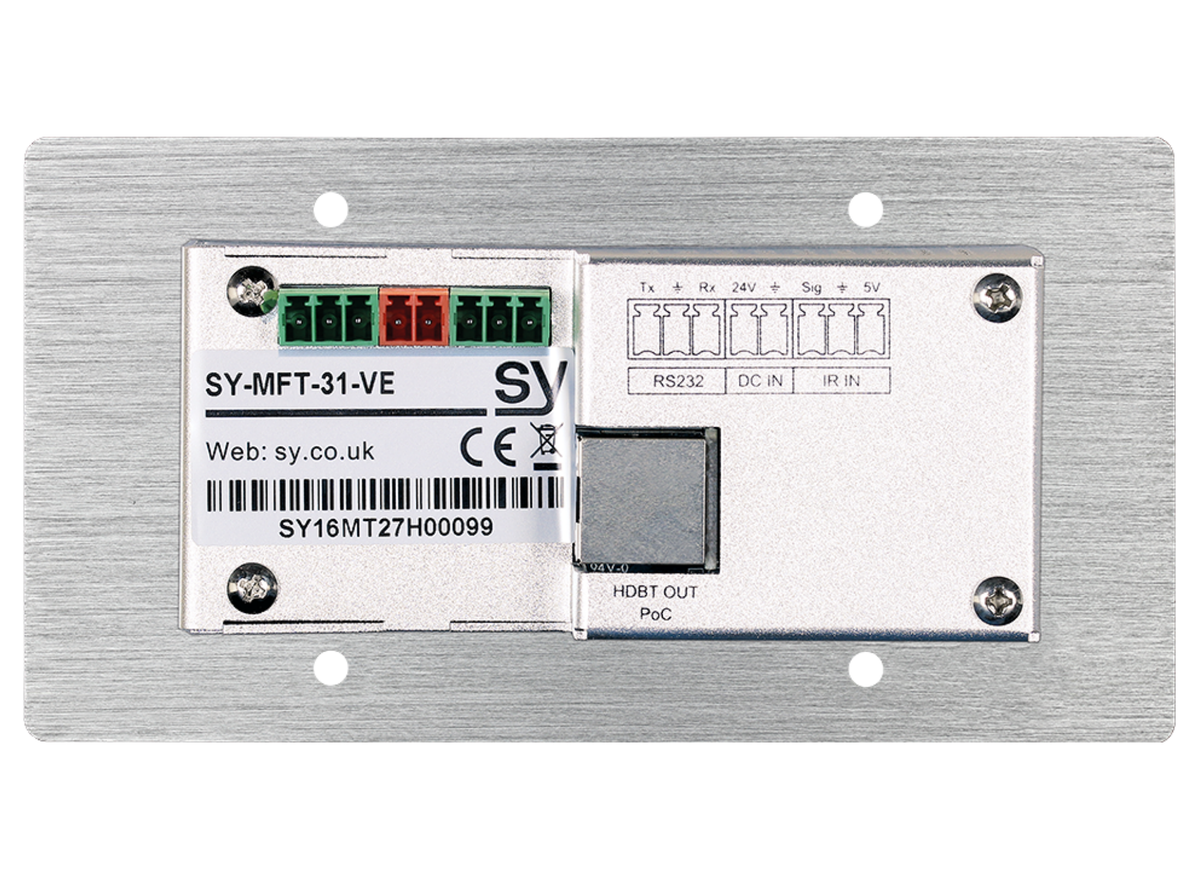 SY Electronics HDMI/VGA 4K HDBaseT Euro Wallplate Transmitter | SY-MFT-31VE AV Extender SY Electronics