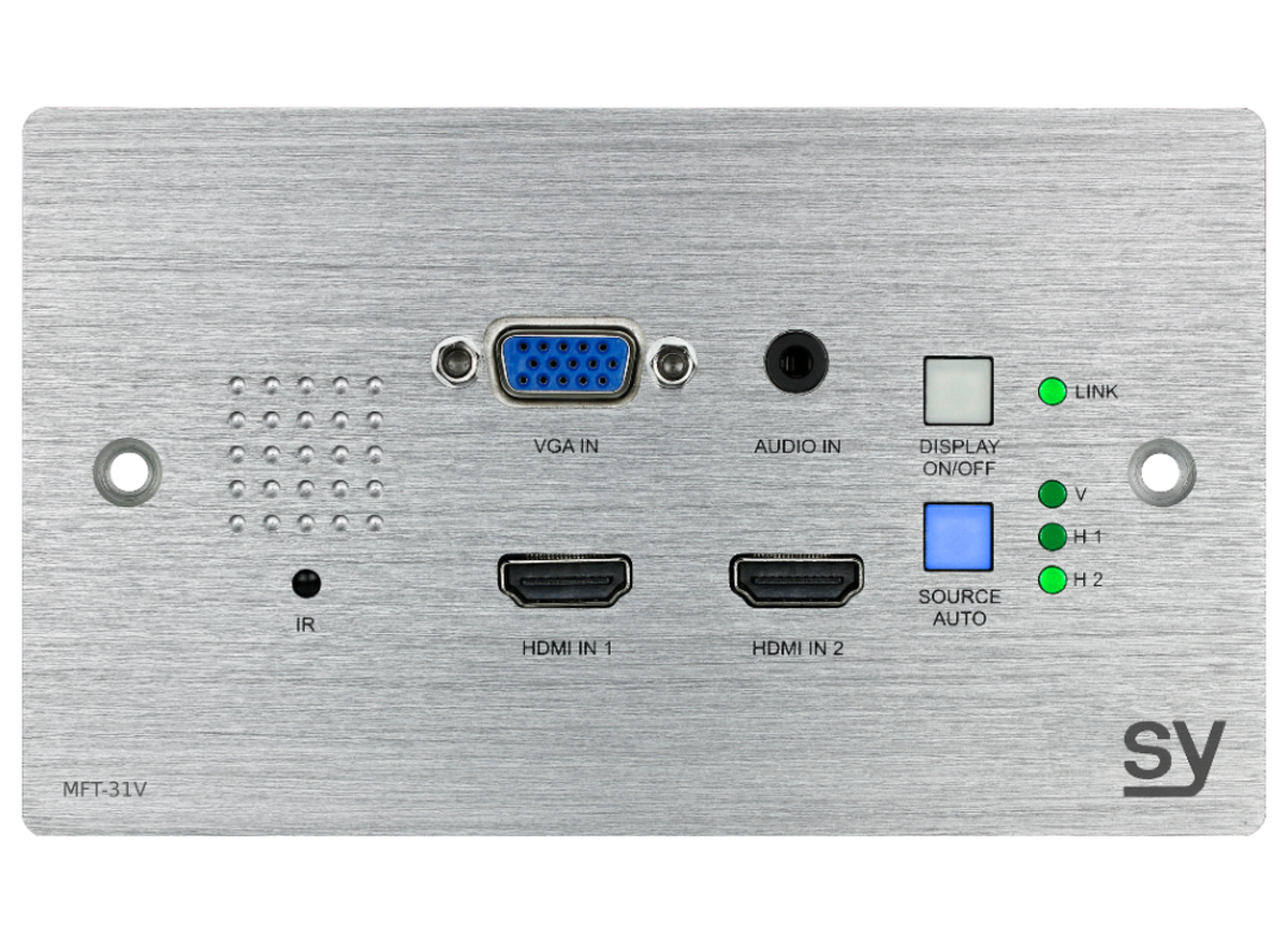 SY Electronics HDMI/VGA 4K HDBaseT Wallplate Transmitter with Scaler | SY-MFT-31V AV Extenders SY Electronics
