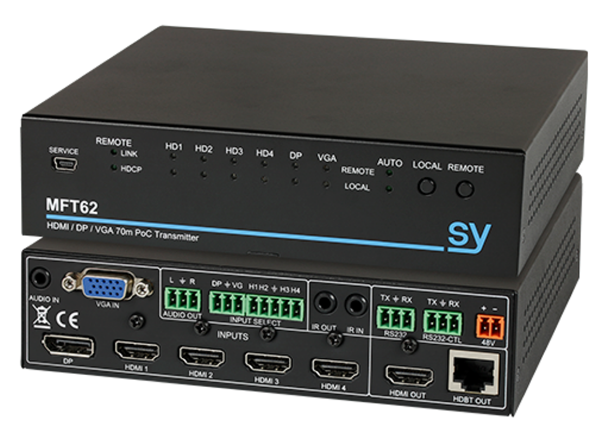 SY Electronics MFT62 4K 6x2 HDMI & HDBaseT Multi-Format Matrix Switcher | SY-MFT62