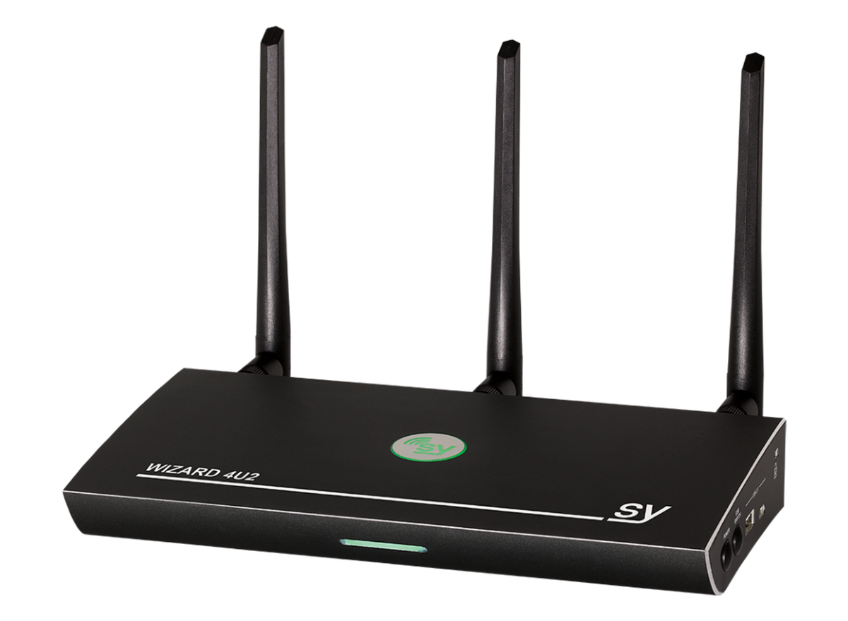 SY Electronics Wizard 4U2 4K Dual Display Wireless Presentation Switcher | SY-WIZARD-4U2