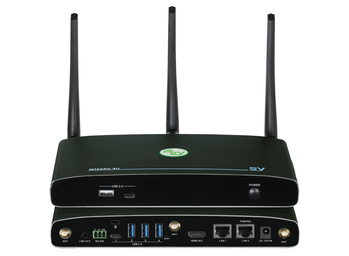 SY Electronics Wizard 4U 4K Wireless Presentation Switcher with 5 USB Ports | SY-WIZARD-4U