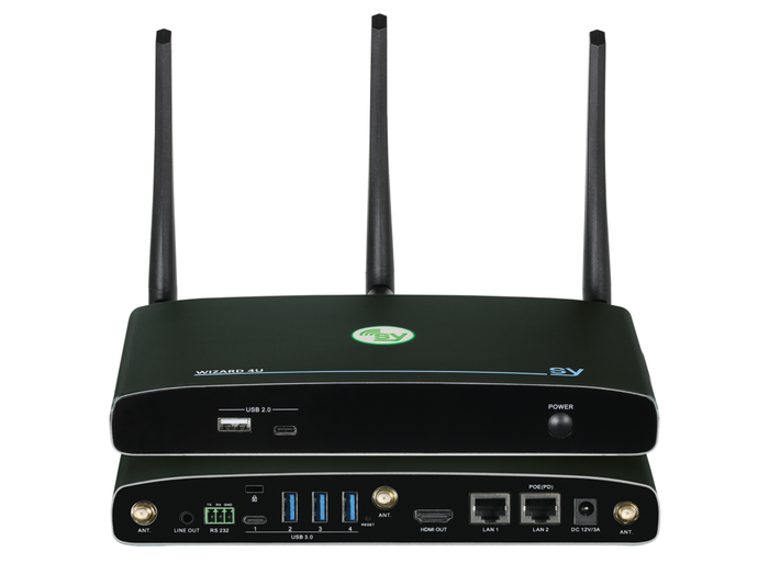 SY Electronics Wizard 4U 4K Wireless Presentation Switcher with 5 USB Ports | SY-WIZARD-4U Video Switch SY Electronics