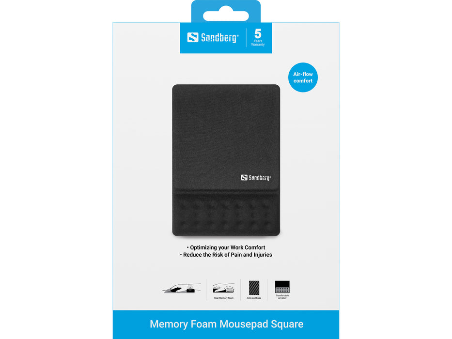 Sandberg Memory Foam Mousepad Square | 520-38