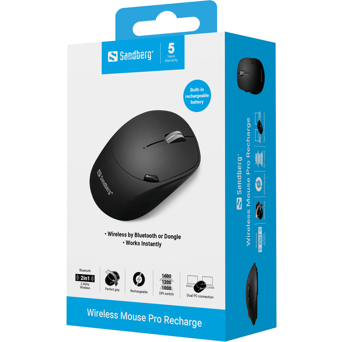 Sandberg Wireless Mouse Pro Recharge | 631-02