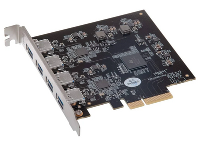 Sonnet Allegro Pro USB 3.2 Gen 2 PCIe Card – 4 USB-A 10Gbps Ports, Dual Controllers | USB3-PRO-4P10-E Interface Cards/Adapters Sonnet