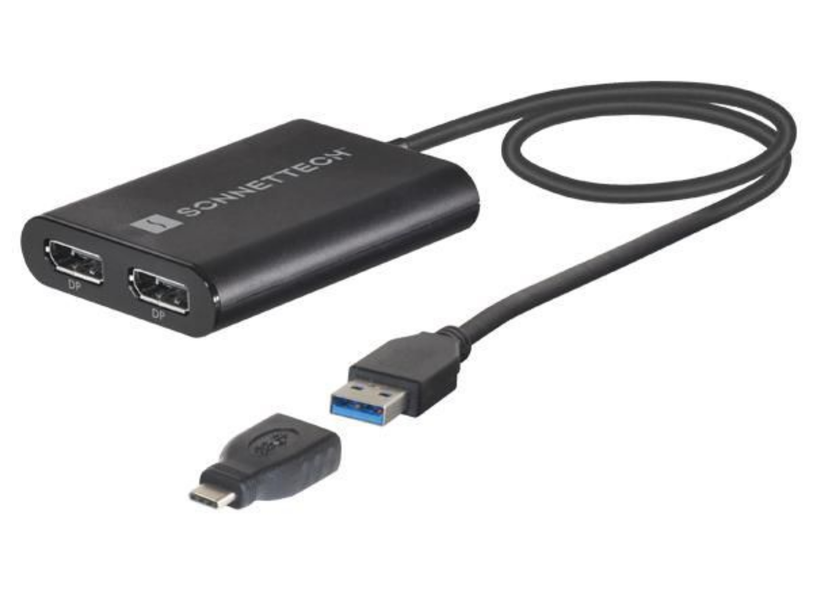 Sonnet DisplayLink Dual 4K DisplayPort Adapter for M1 Macs & PCs | USB3-DDP4K Adapter / Converter Sonnet