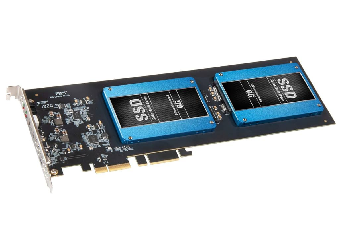 Sonnet Fusion Dual 2.5" SSD RAID PCIe Card – 16TB, Hardware RAID & 10Gbps USB-C | FUS-SSD-2RAID-E RAID Controller Sonnet
