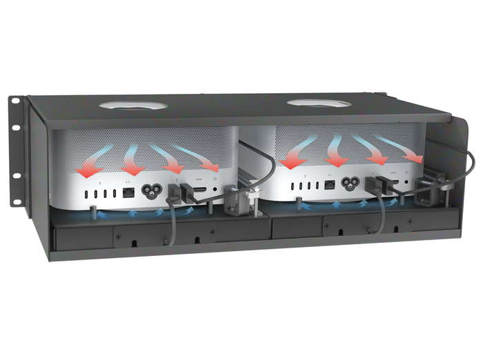 Sonnet RackMac Studio 3U Rackmount Enclosure for 1–2 Mac Studio Computers | RACK-STD-2X Rack Accessory Sonnet