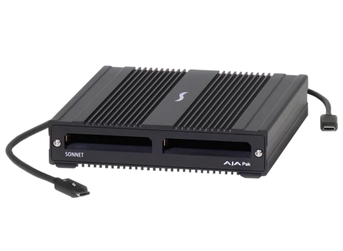 Sonnet SF3 Series AJA PAK Media Pro Card Reader – Dual-Slot Thunderbolt 3, 1030MB/s | SF3-2AJAPK Card Readers Sonnet